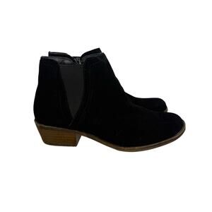 Kensie Women's Garry Suede Black Ankle Booties with Zipper Size 8.5 M